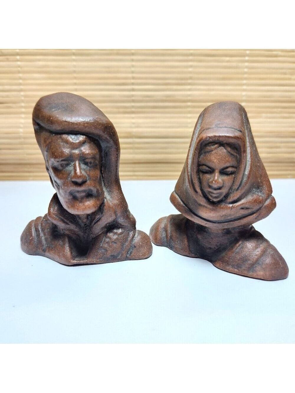 Renaissance Vincenzo Busts Heads Farci Italy Man and Woman Ceramic Pair